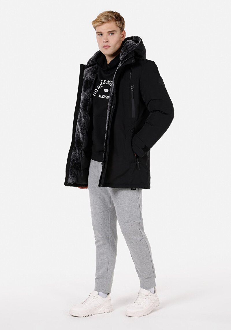 Afișați detalii pentru Palton De Barbati Negru Regular Fit  Cl1071006