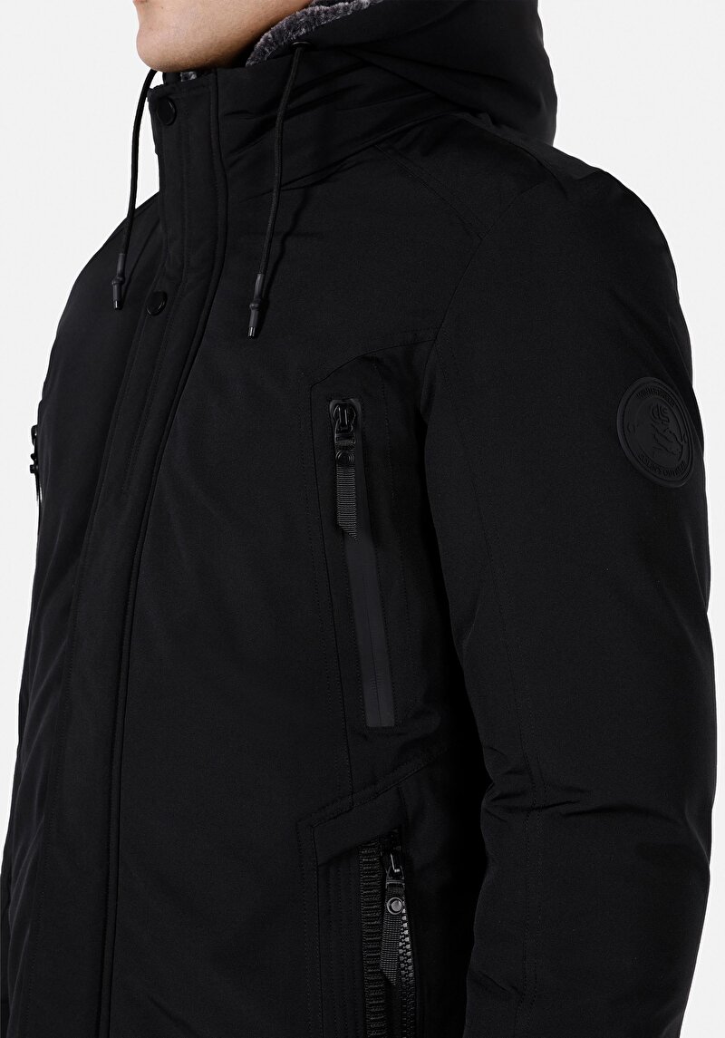 Imagine a Palton De Barbati Negru Regular Fit Cl1071006