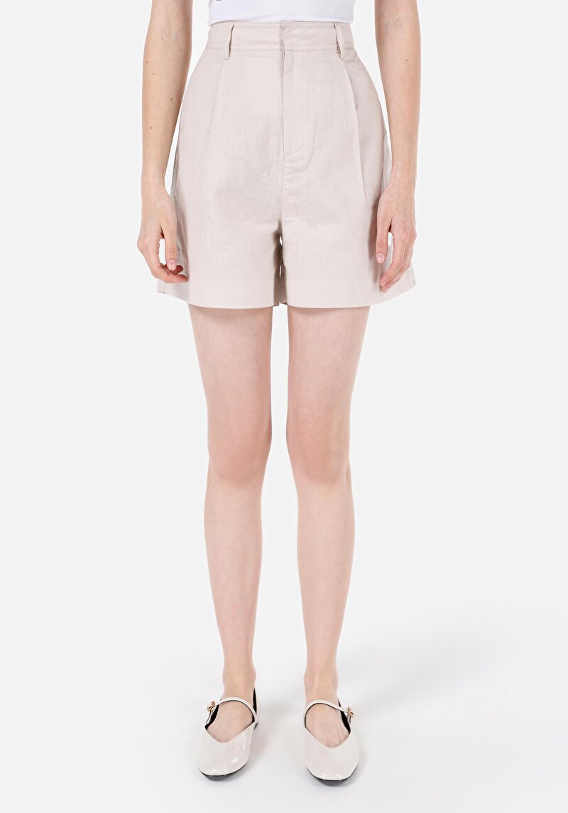 Afișați detalii pentru Short / Pantaloni Scurti De Dama Bej Regular Fit  Cl1068966