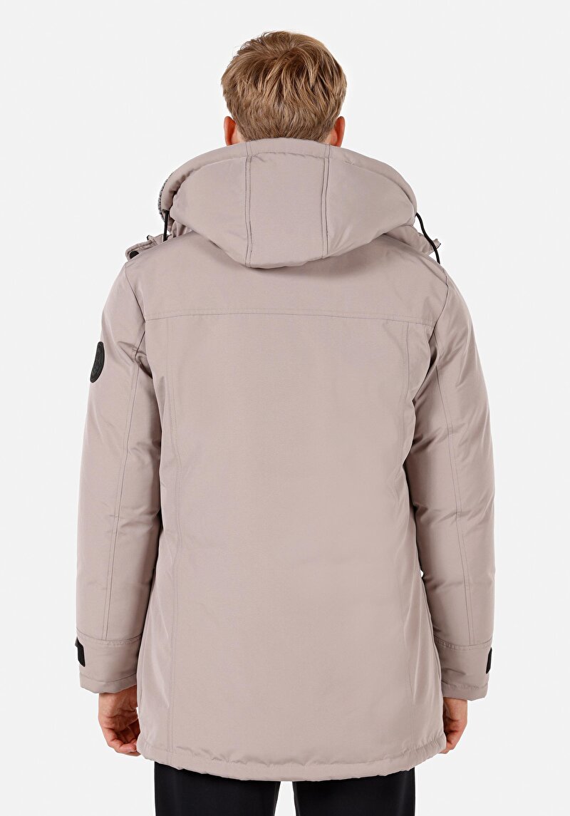 Imagine a Palton Ecru Pentru Bărbați Regular Fit