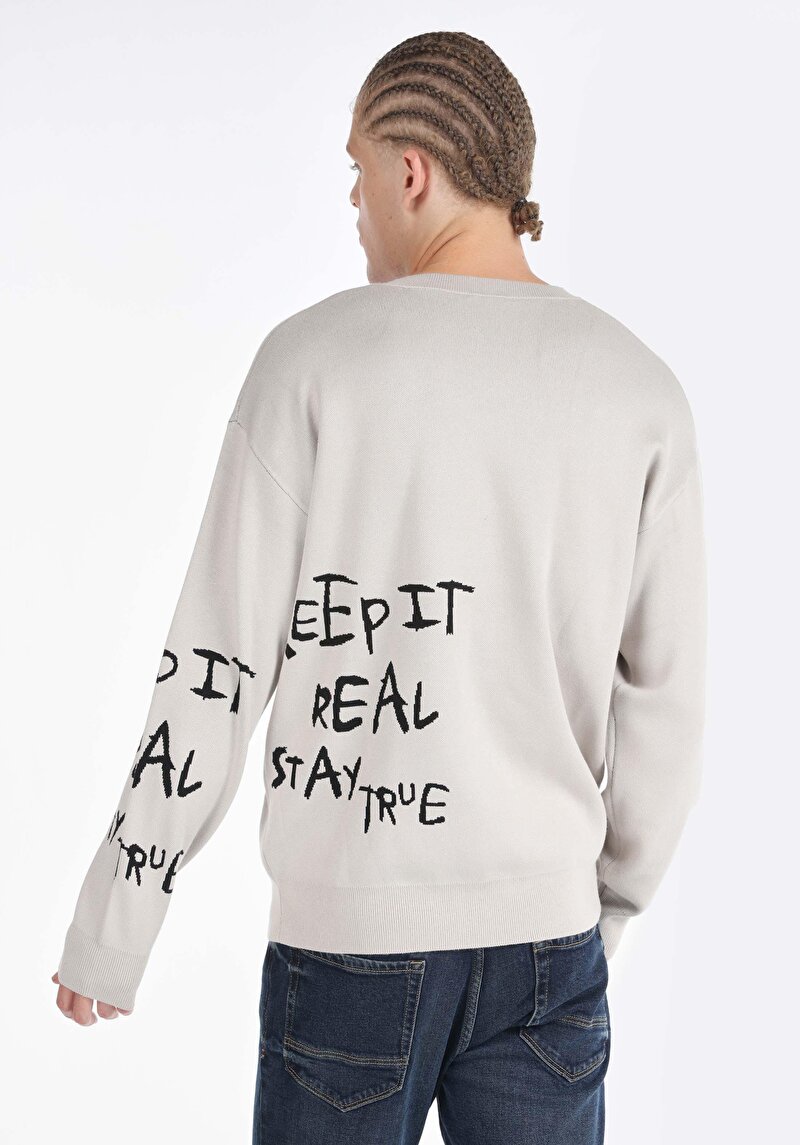 Afișați detalii pentru Pulover De Barbati Alb Comfort Fit  Cl1065571