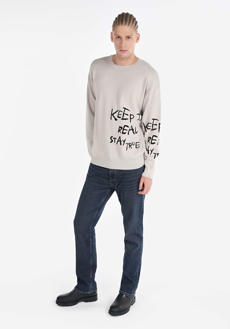 Afișați detalii pentru Pulover De Barbati Alb Comfort Fit  Cl1065571