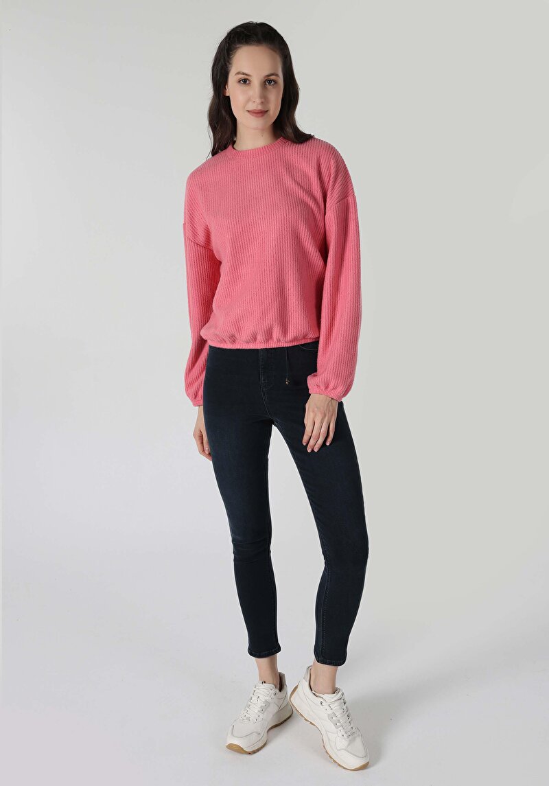 Imagine a Tricou Cu Maneca Lunga De Dama Roz Regular Fit Cl1062864