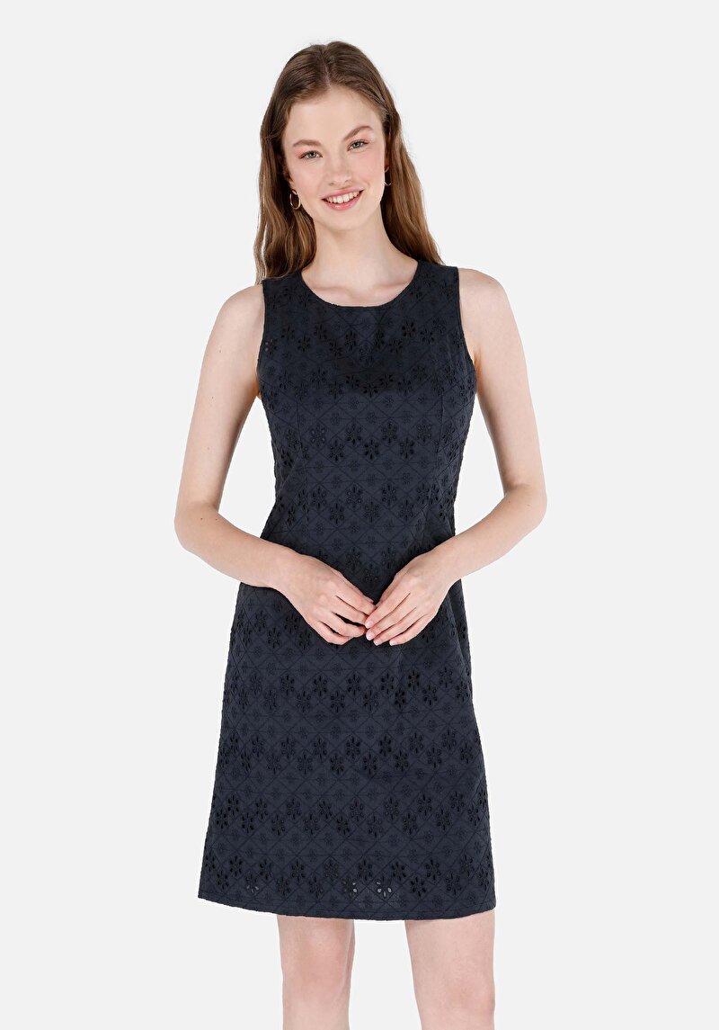 Imagine a Rochie Slim Fit Bleumarin Pentru Femei