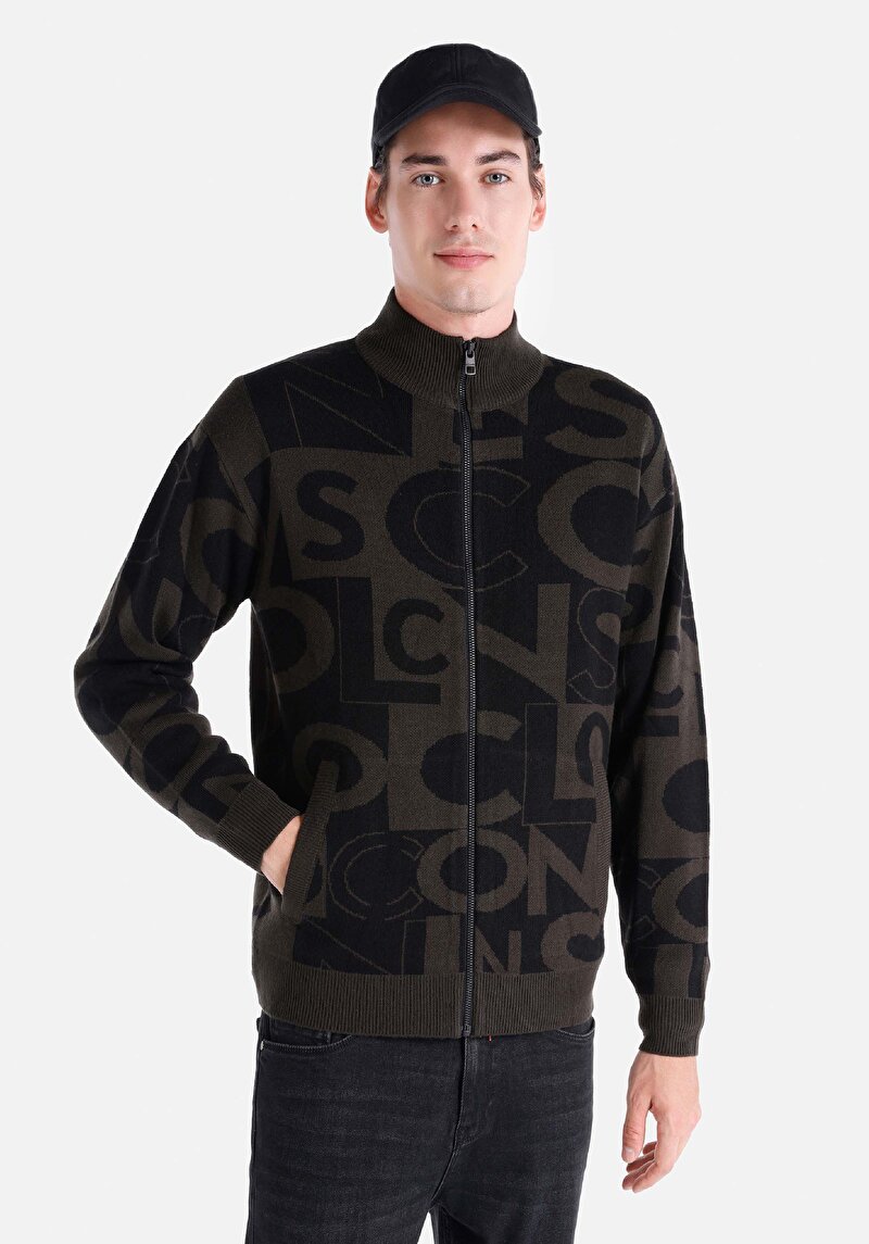 Imagine a Cardigan De Barbati Negru Regular Fit  Cl1065574