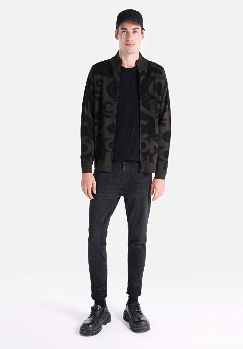 Imagine a Cardigan De Barbati Negru Regular Fit Cl1065574