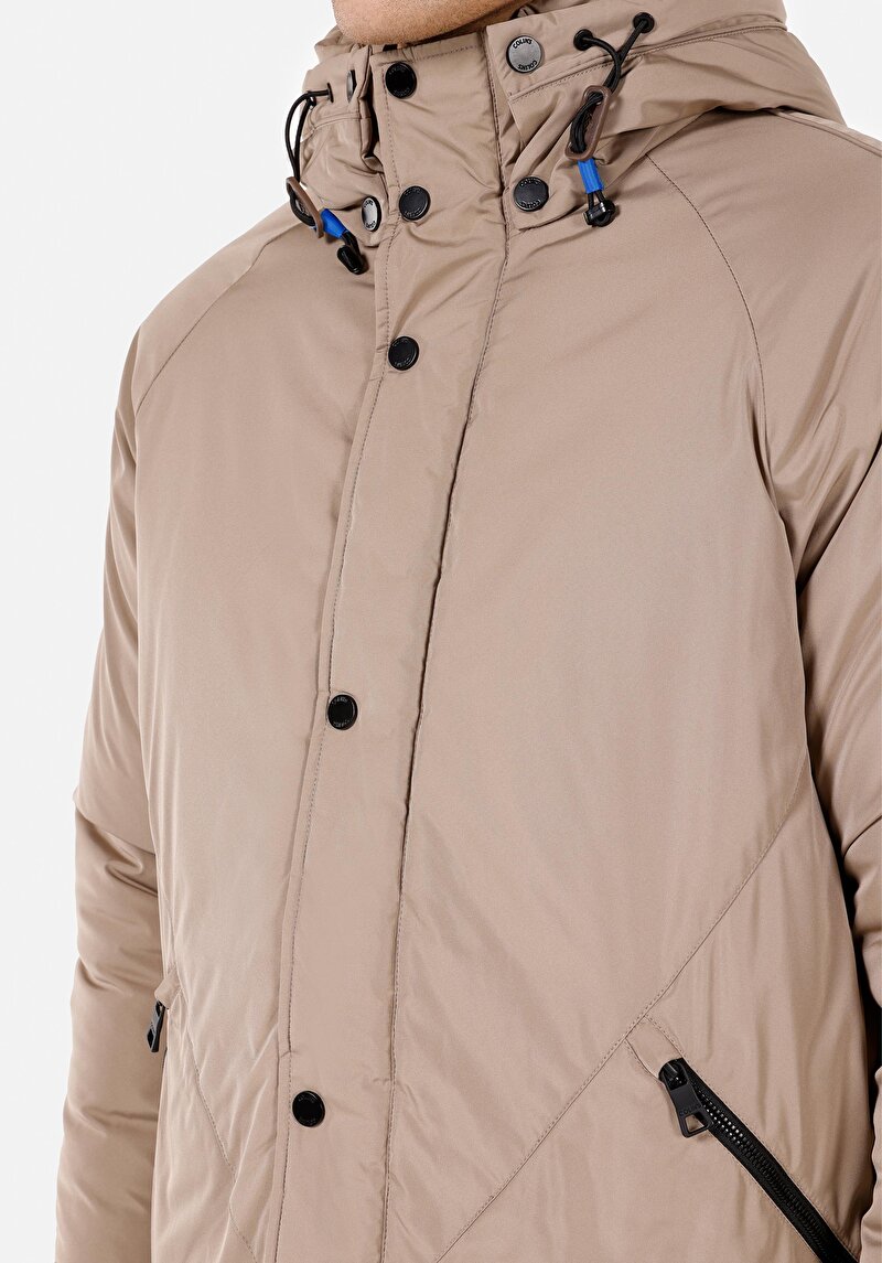 Afișați detalii pentru Palton Bej Pentru Bărbați Regular Fit