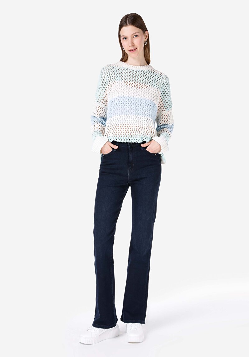 Imagine a Blugi İndigo Pentru Femei Regular Fit