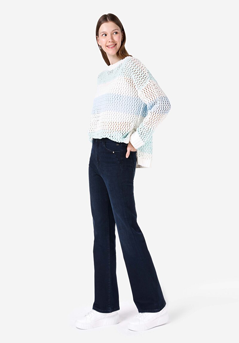 Imagine a Blugi İndigo Pentru Femei Regular Fit