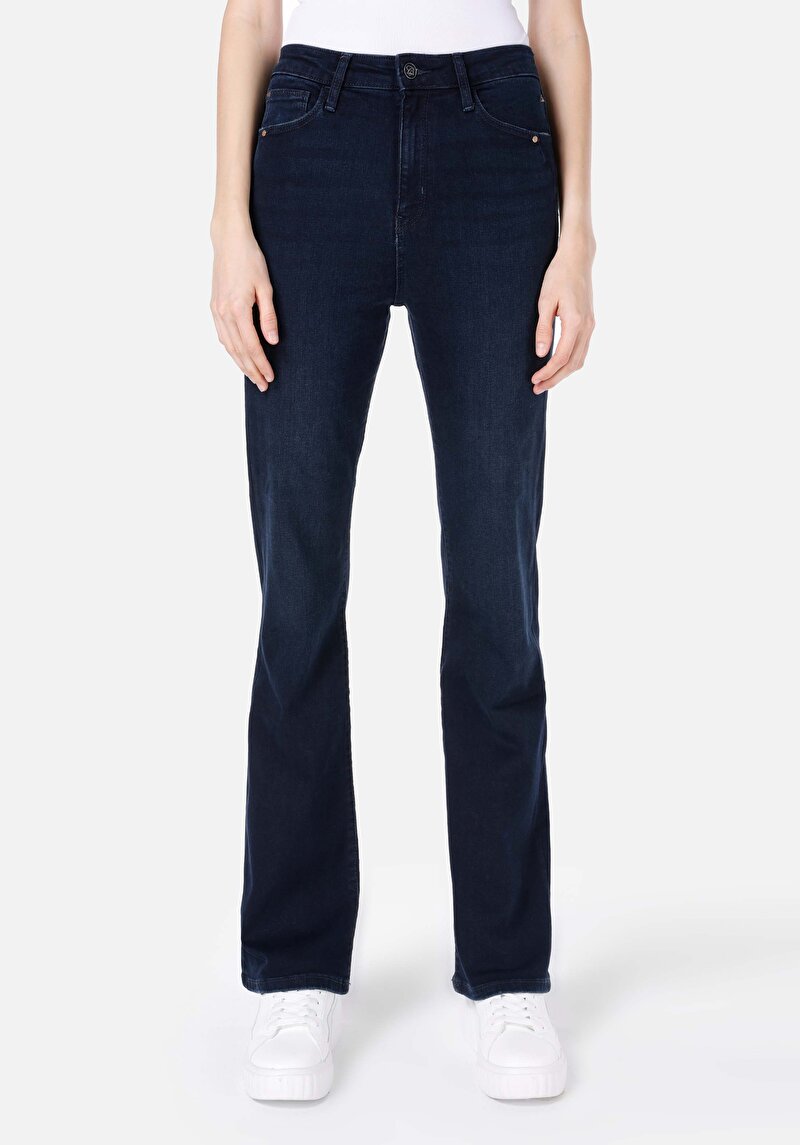 Imagine a Blugi İndigo Pentru Femei Regular Fit