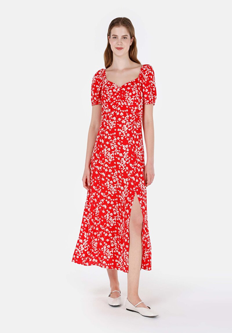 Imagine a Rochie Roșie Pentru Femei Regular Fit