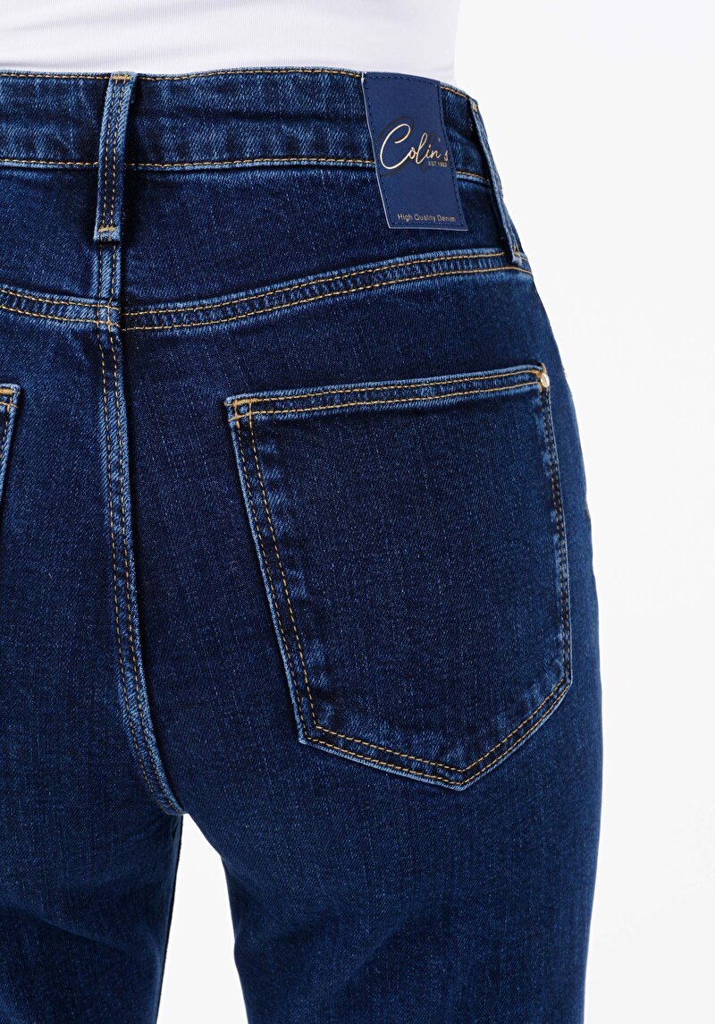 Afișați detalii pentru Regular Fit Mid Waist Bootcut Blugi İndigo Pentru Femei