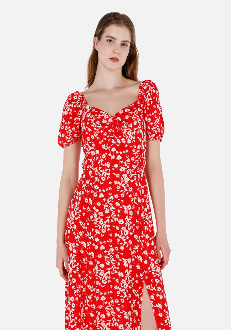 Imagine a Rochie Roșie Pentru Femei Regular Fit