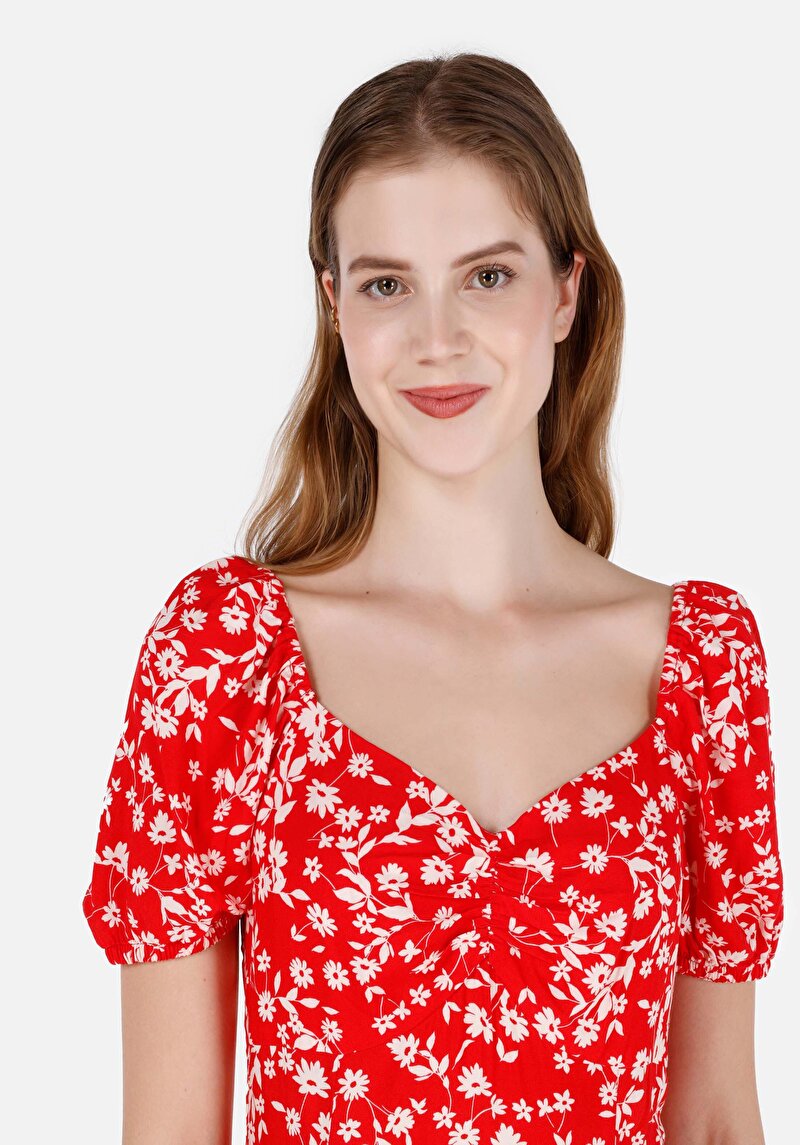 Imagine a Rochie Roșie Pentru Femei Regular Fit