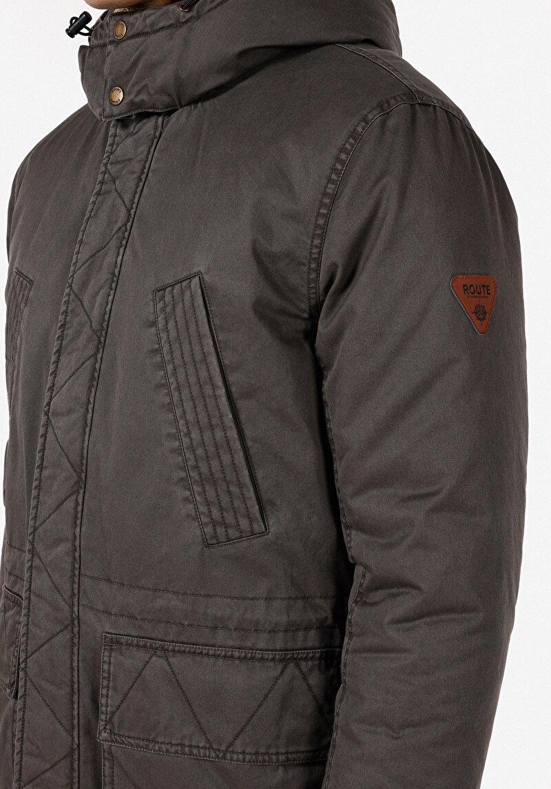 Afișați detalii pentru Palton Verde Pentru Bărbați Regular Fit