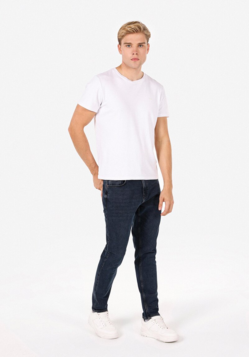 Imagine a Blugi İndigo Închis Pentru Bărbați Regular Fit