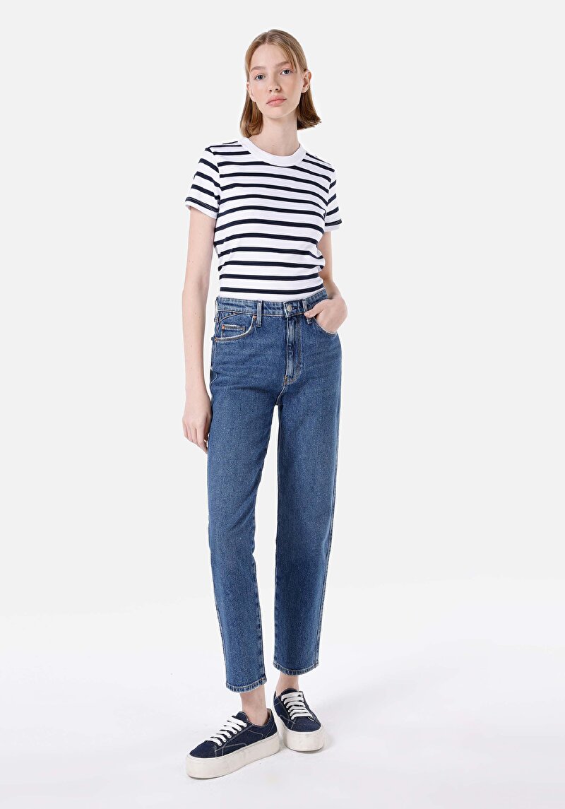 Imagine a Blugi Slim Fit Indigo Pentru Femei