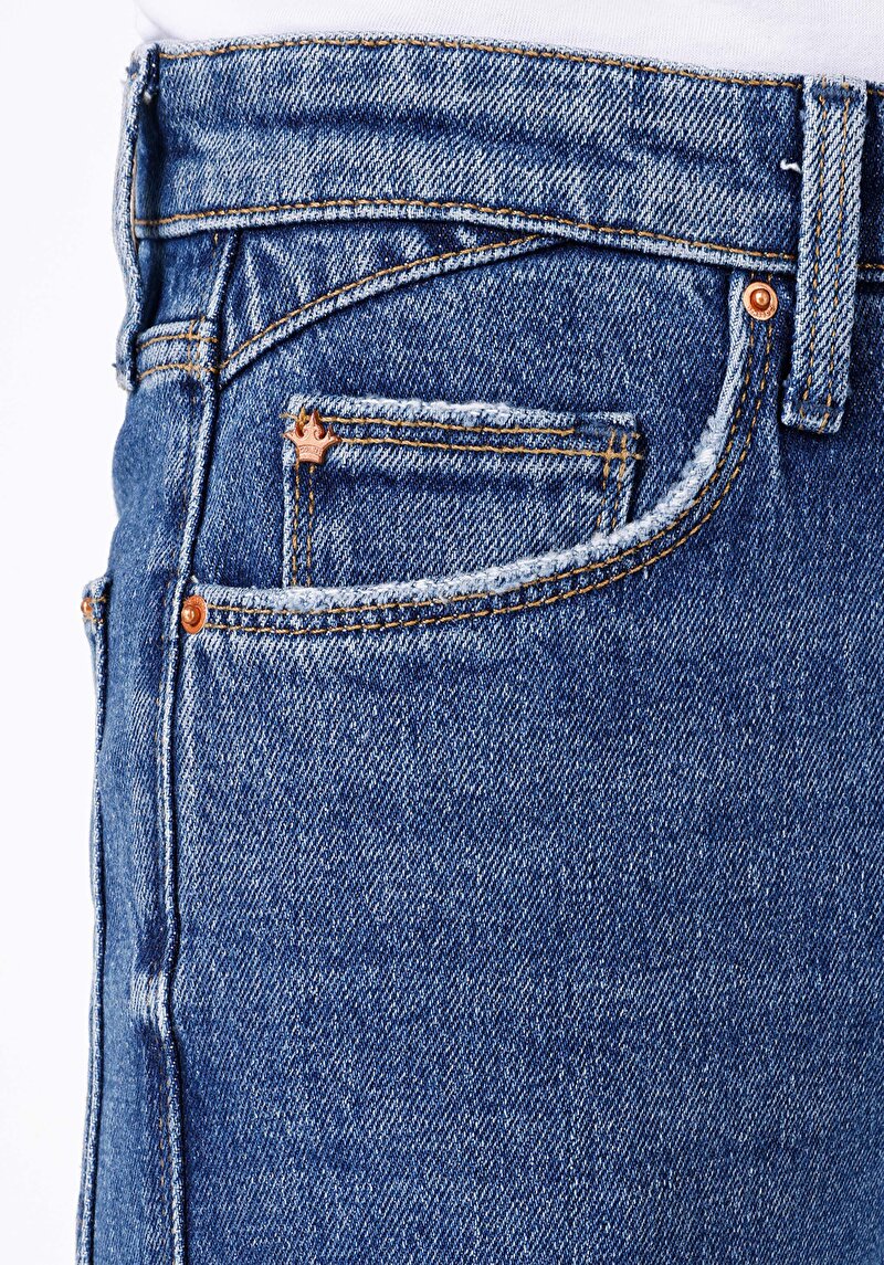 Afișați detalii pentru Blugi Slim Fit Indigo Pentru Femei