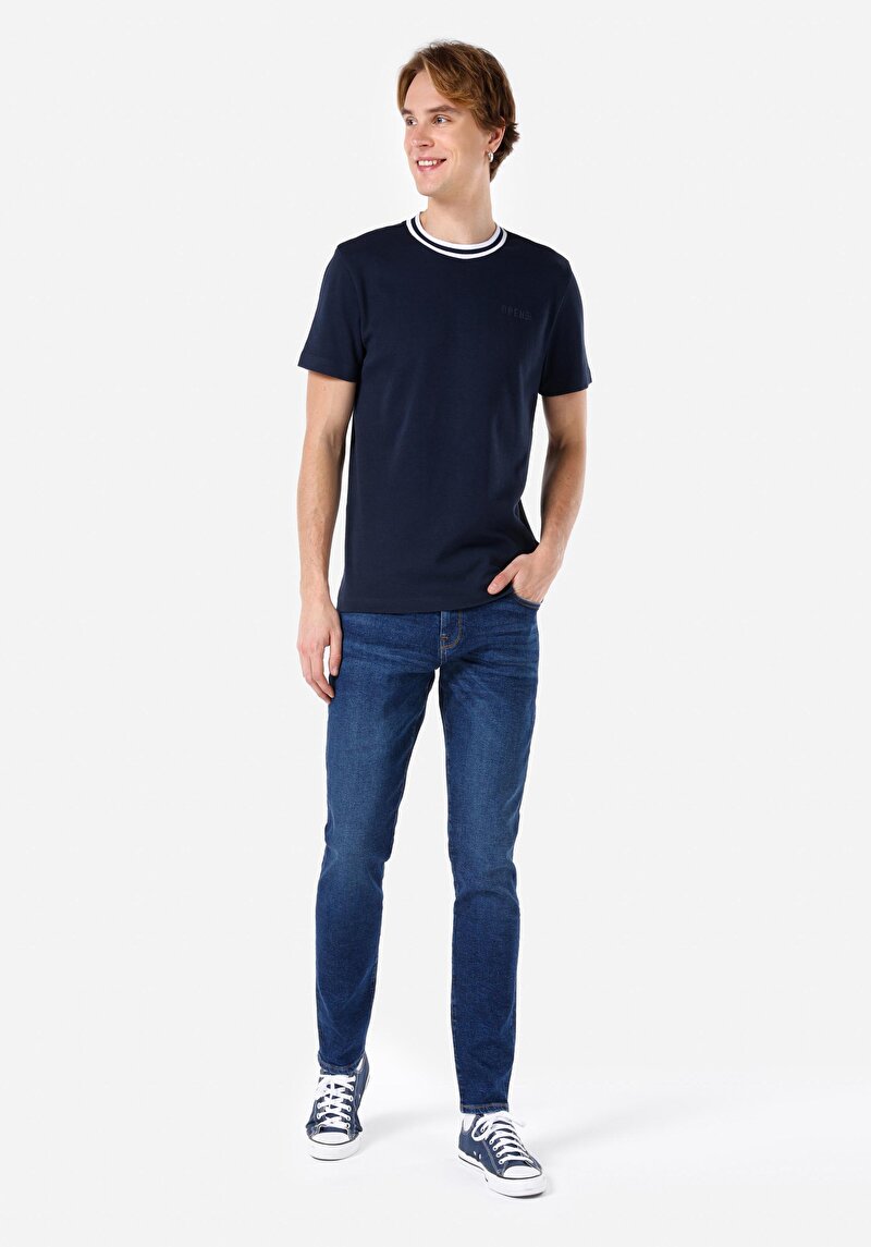 Imagine a Pantaloni De Barbati Albastru Slim Fit 041 Danny Cl1069021