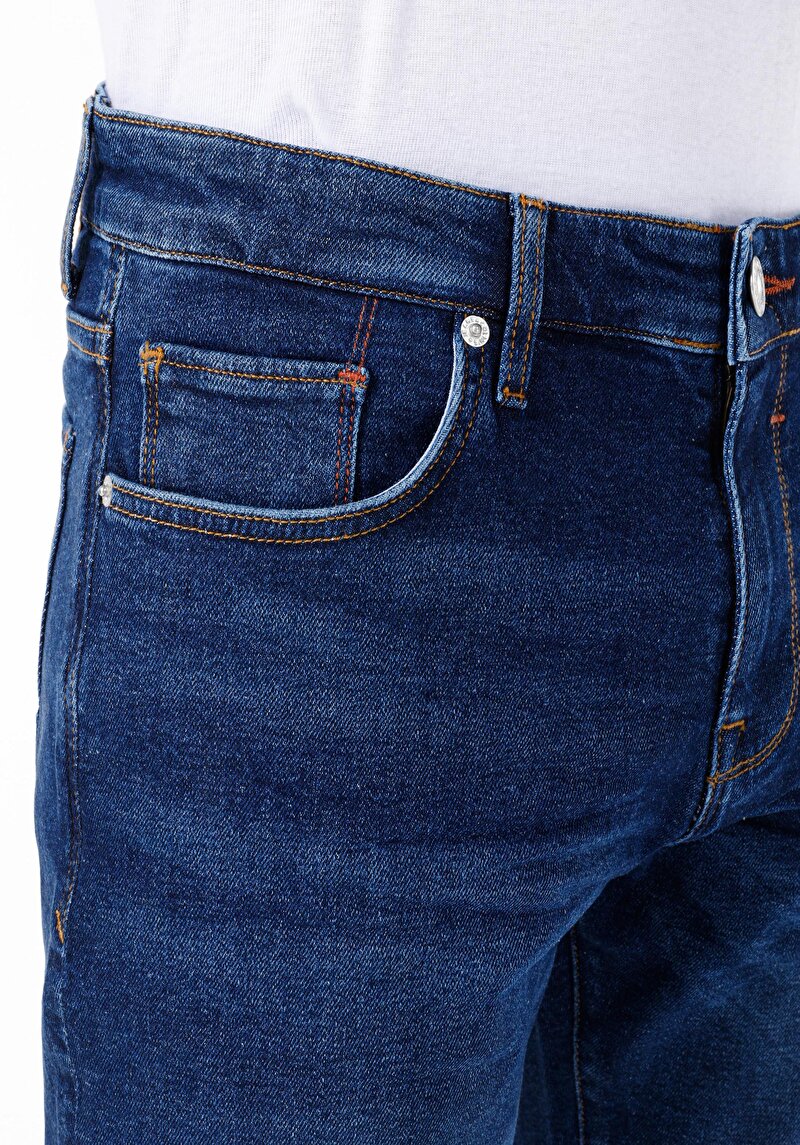 Afișați detalii pentru Pantaloni De Barbati Albastru Slim Fit 041 Danny Cl1069021