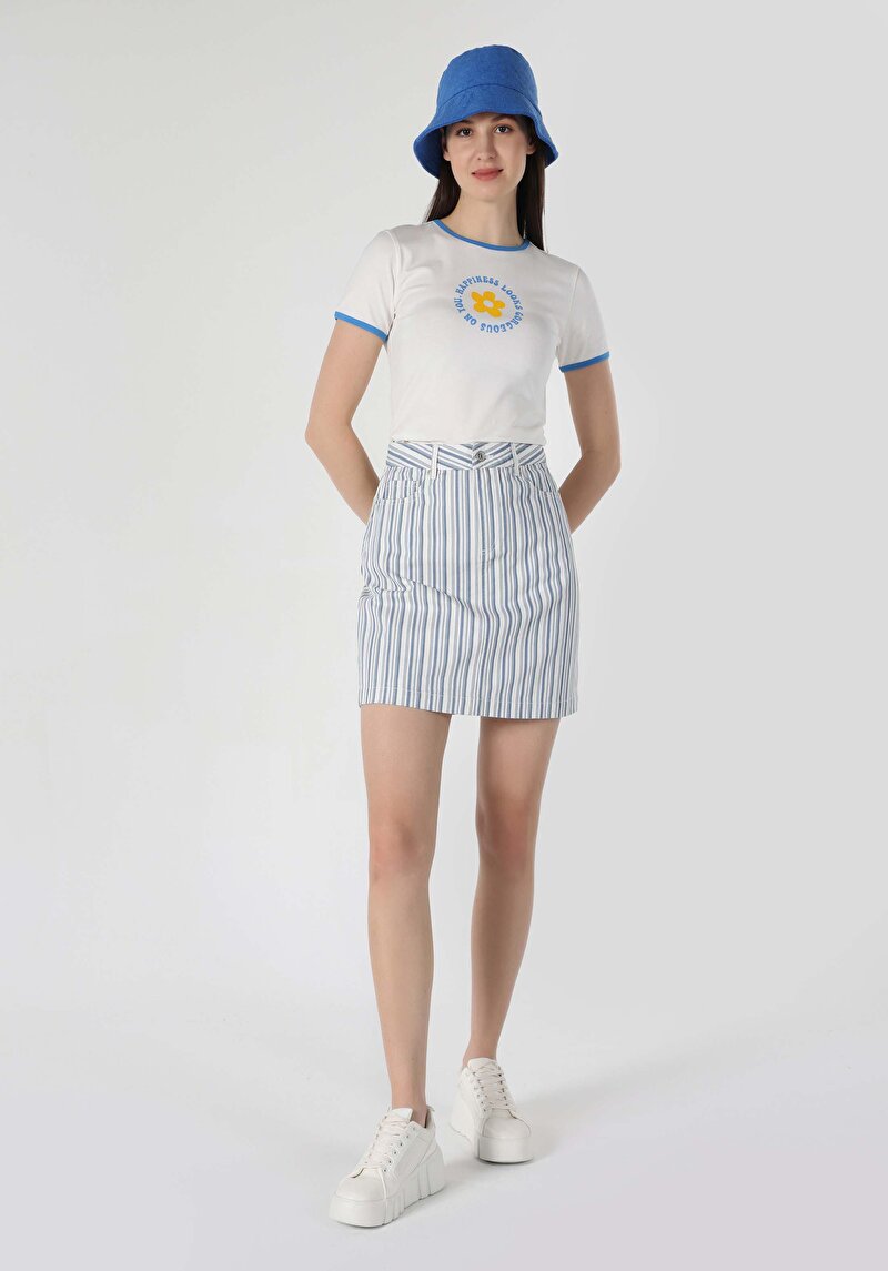 Afișați detalii pentru Fusta De Dama Albastru Mini Skirt  Cl1063163