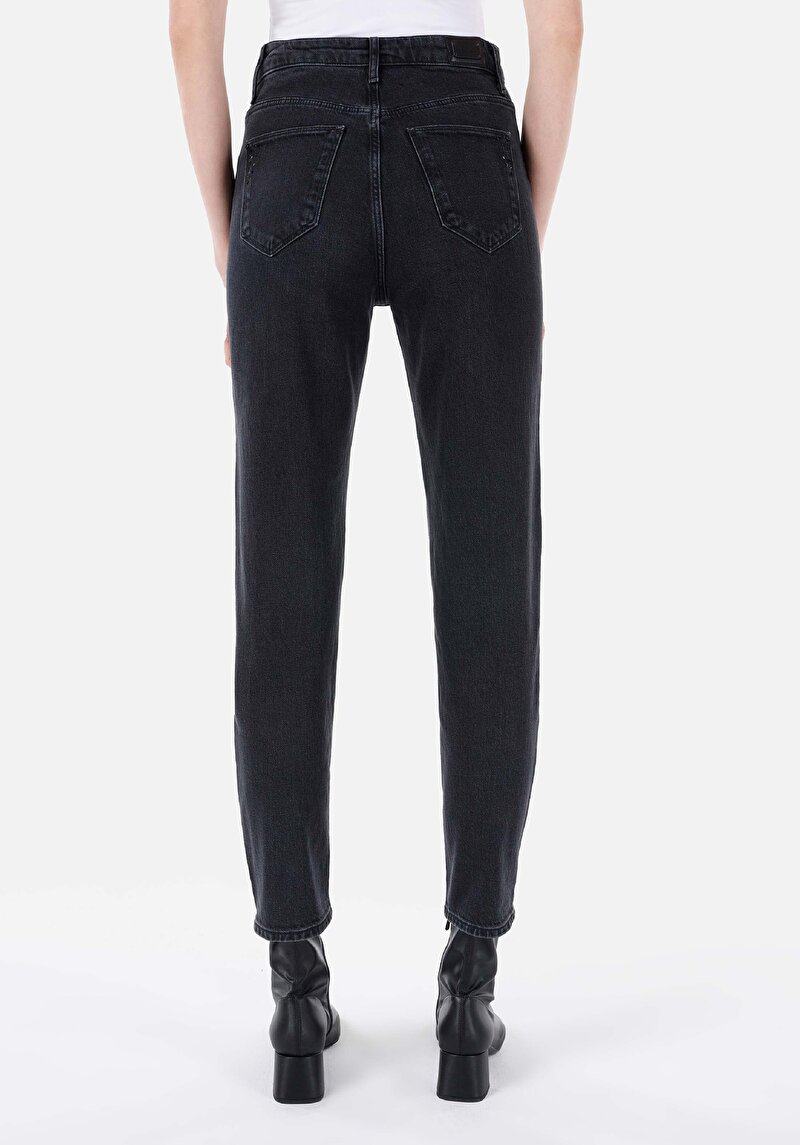 Afișați detalii pentru Mom Fit Slim Leg Blugi Din Denim Pentru Femei