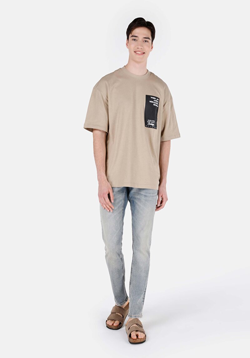 Imagine a Blugi İndigo Pentru Bărbați Cu Potrivire Dreaptă