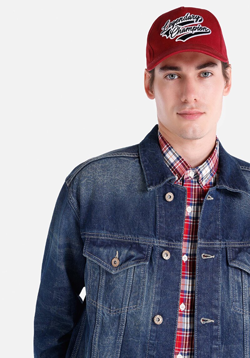 Imagine a Jachetă Albastră Pentru Bărbați Oversize Fit Fără Căptușeală Cu Fermoar