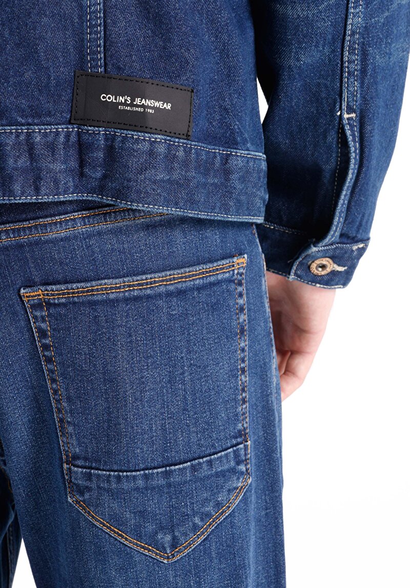 Afișați detalii pentru Jachetă Albastră Pentru Bărbați Oversize Fit Fără Căptușeală Cu Fermoar