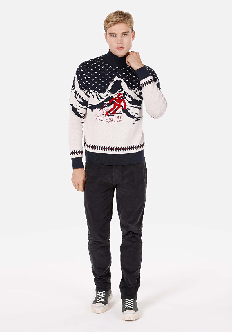 Imagine a Pulover De Barbati Albastru Marin Regular Fit Cl1071754