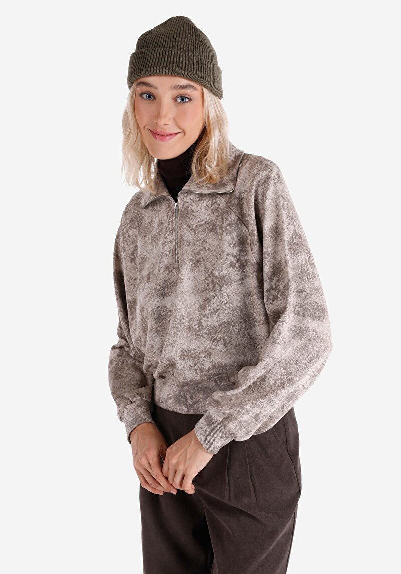 Imagine a Hanorac / Bluza De Dama Bej Regular Fit  Cl1065619