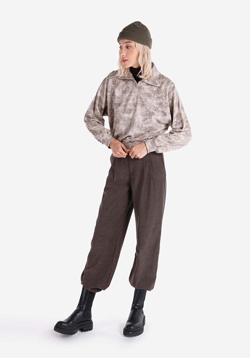 Imagine a Hanorac / Bluza De Dama Bej Regular Fit Cl1065619