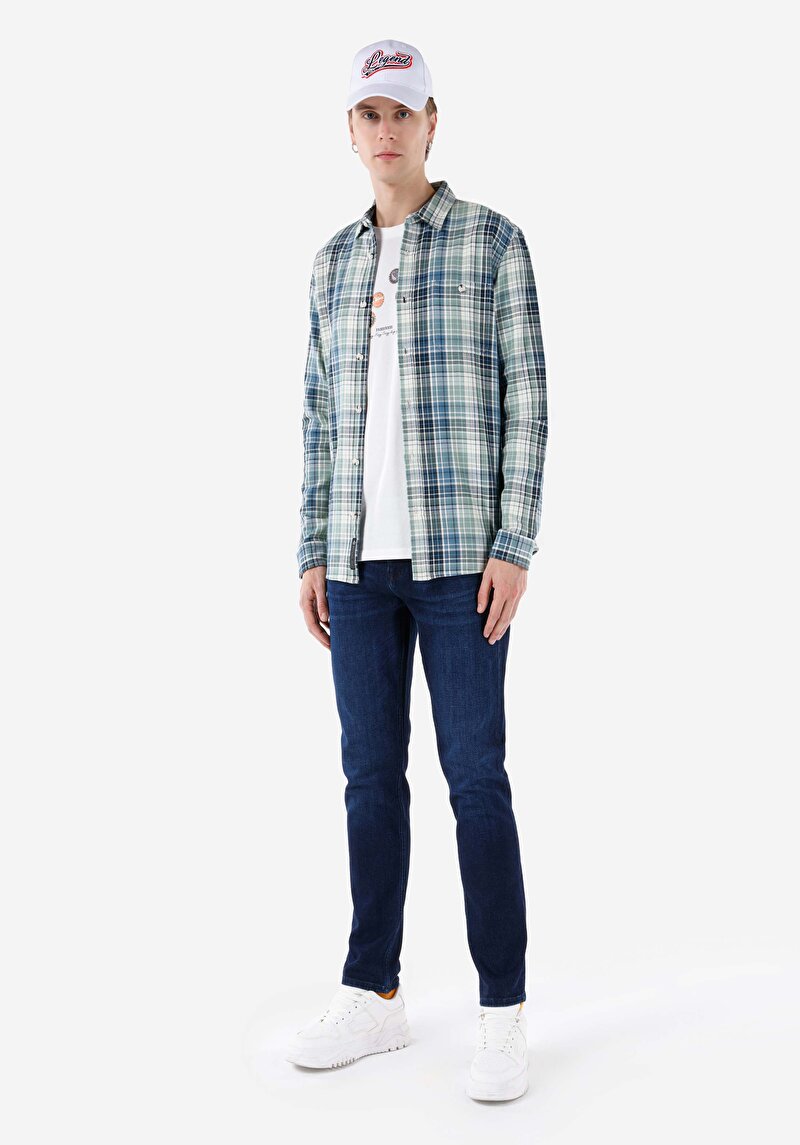 Imagine a Blugi Din Denim Pentru Bărbați Cu Potrivire Dreaptă