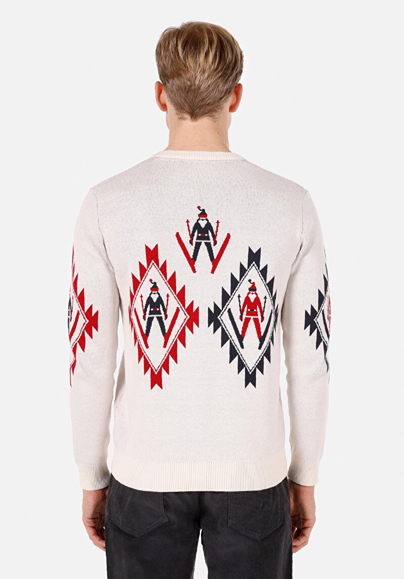 Imagine a Pulover De Barbati Ecru Regular Fit Cl1071758