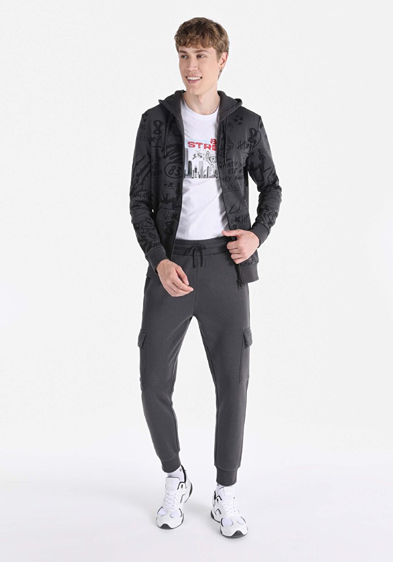 Imagine a Pantaloni De Trening De Barbati Antracit Slim Fit  Cl1063372