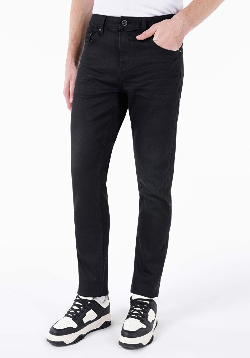 Imagine a Blugi Bleumarin Pentru Bărbați Cu Talie Joasă