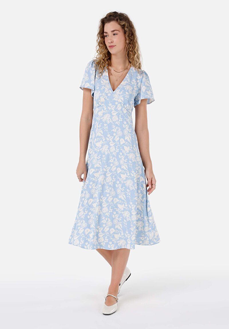 Imagine a Rochie Albastră Pentru Femei Regular Fit