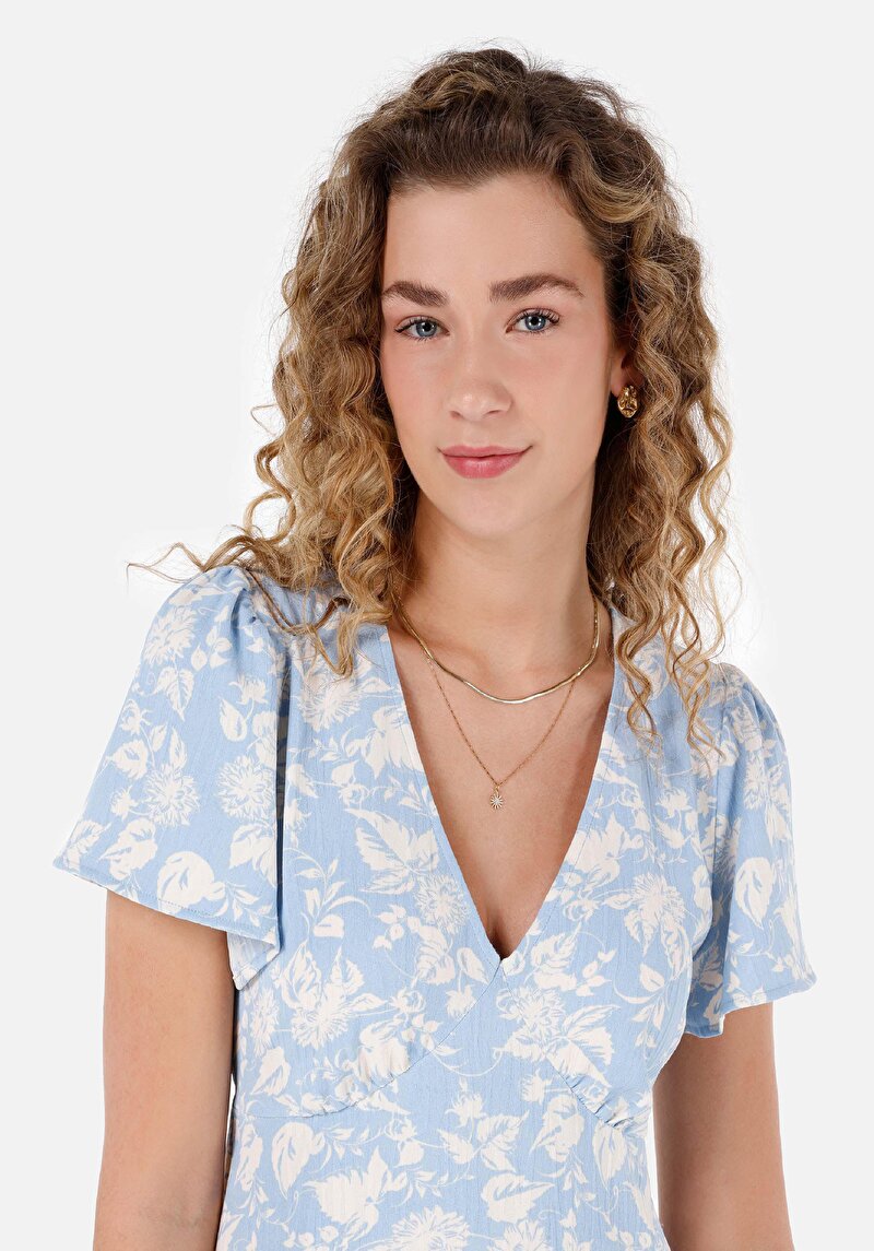 Afișați detalii pentru Rochie Albastră Pentru Femei Regular Fit