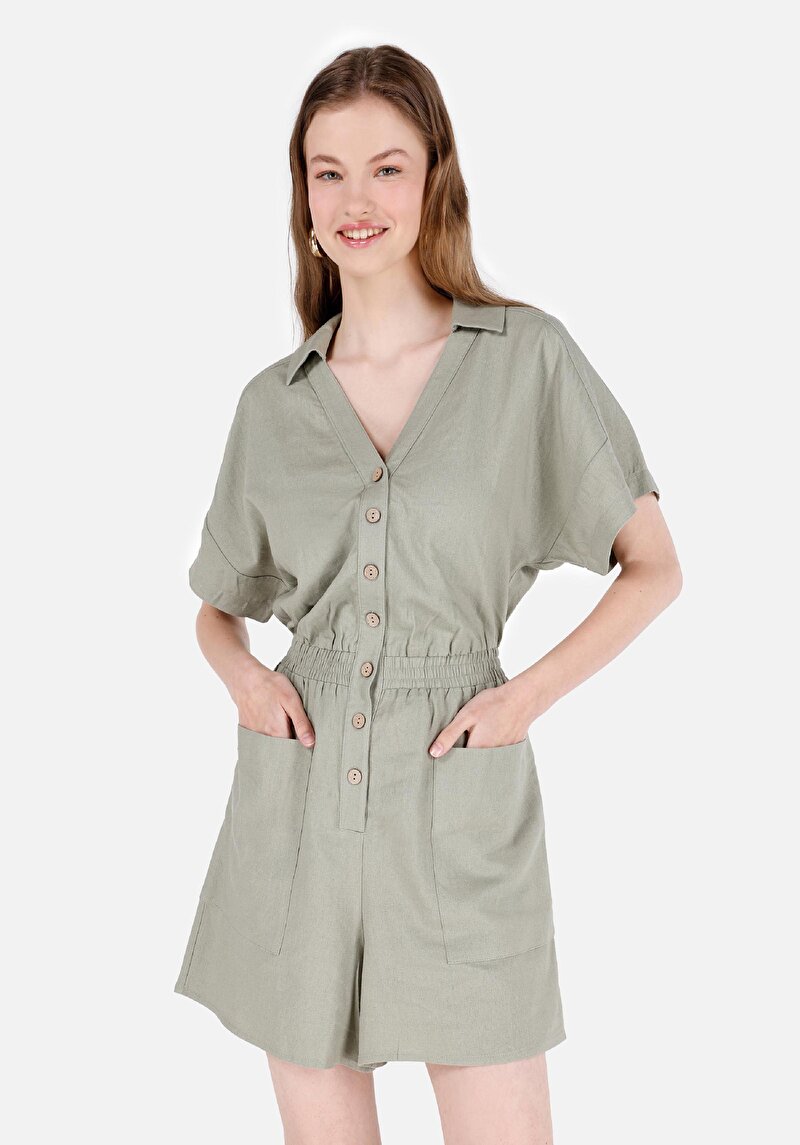 Imagine a Rochie Verde Pentru Femei Regular Fit