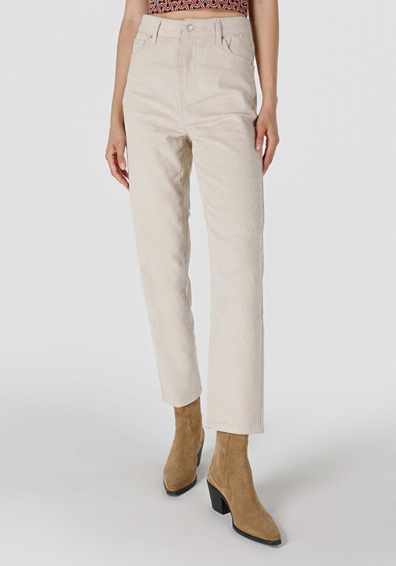 Afișați detalii pentru Pantaloni De Dama Bej Regular Fit  Cl1065644