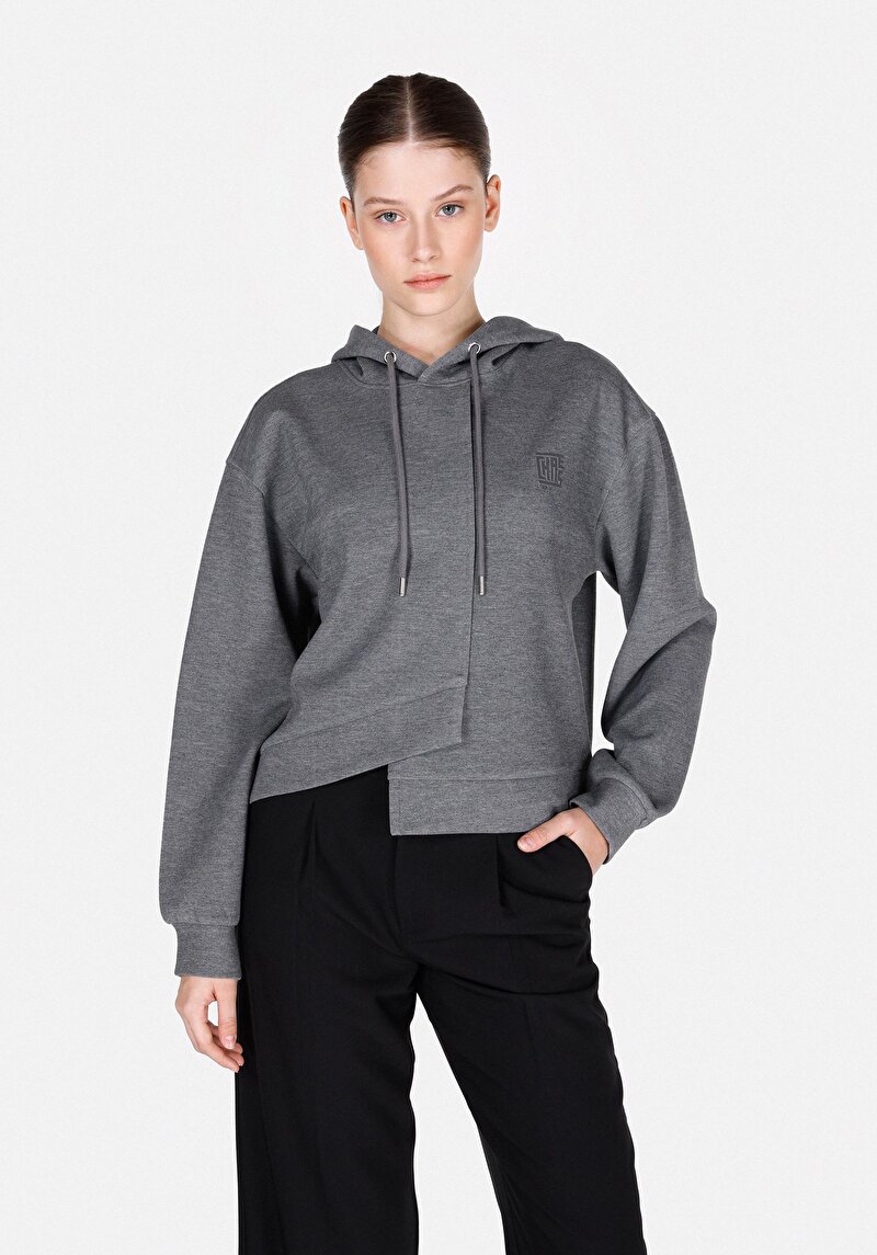 Imagine a Hanorac / Bluza De Dama Gri Regular Fit  Cl1071831