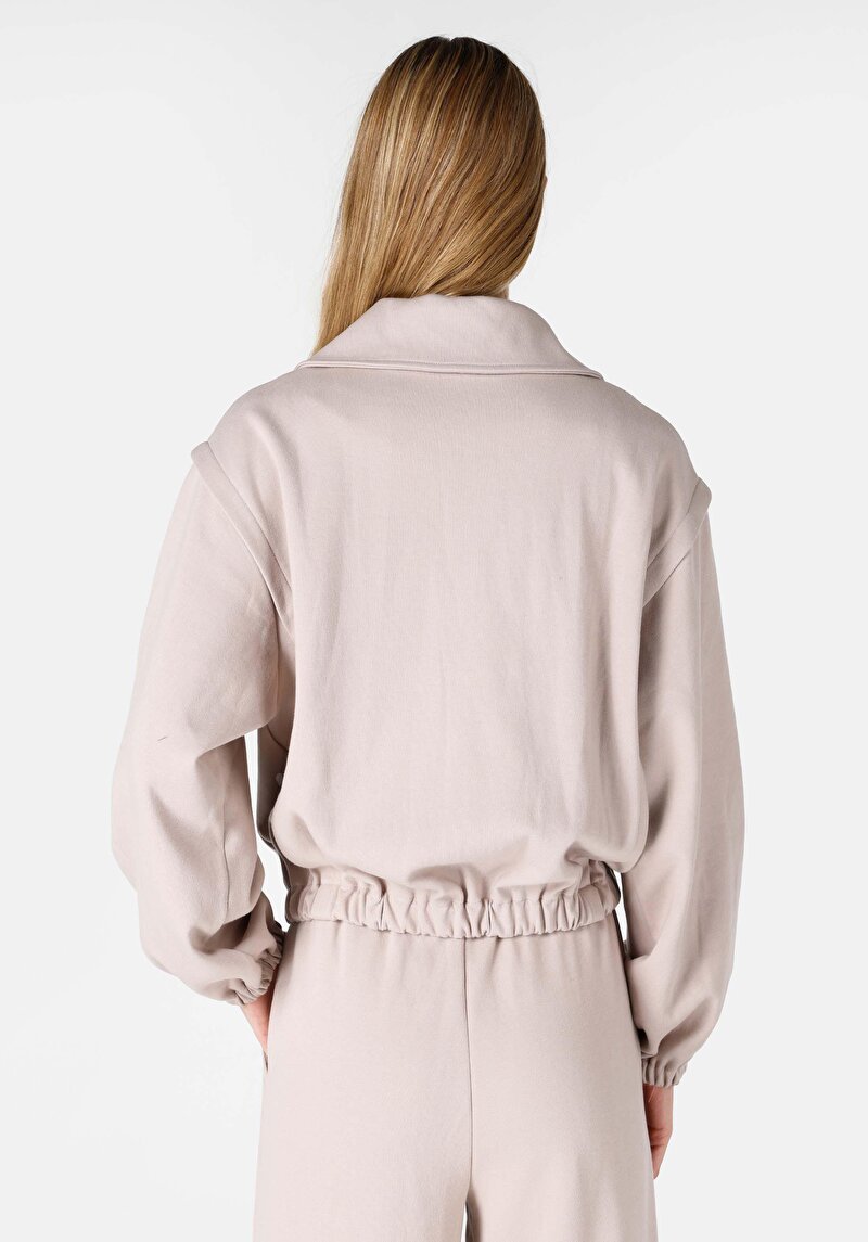 Afișați detalii pentru Jachetă Bej Pentru Femei Cu Fermoar