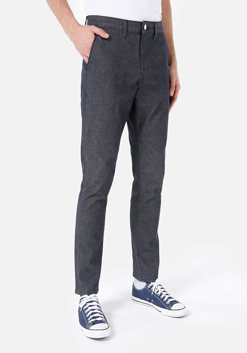 Afișați detalii pentru Pantaloni De Barbati Albastru Inchis Regular Fit  Cl1067279