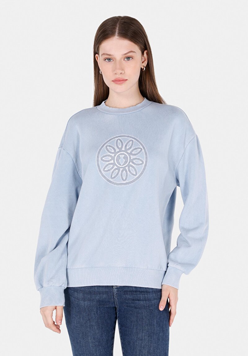 Imagine a Hanorac / Bluza De Dama Albastru Regular Fit  Cl1071857