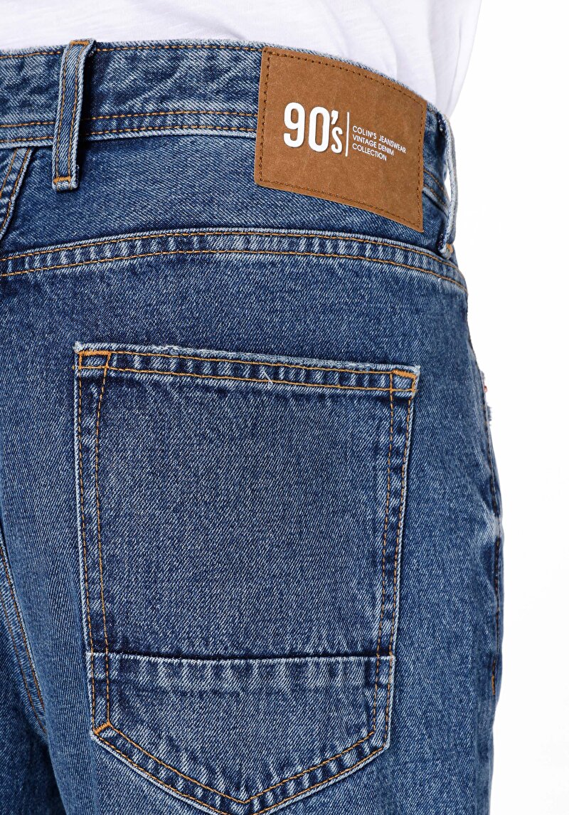 Afișați detalii pentru Pantaloni De Barbati Albastru Baggy Fit  Cl1067301