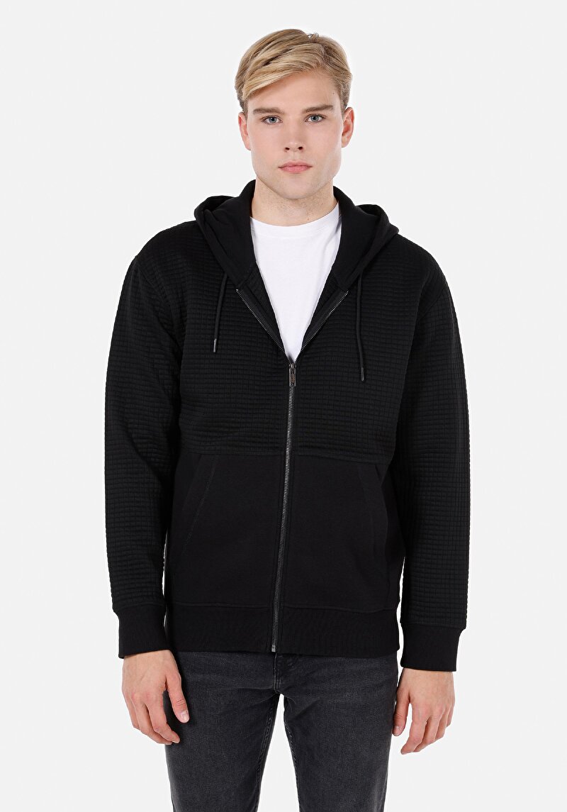 Imagine a Hanorac / Bluza De Barbati Negru Comfort Fit  Cl1071909