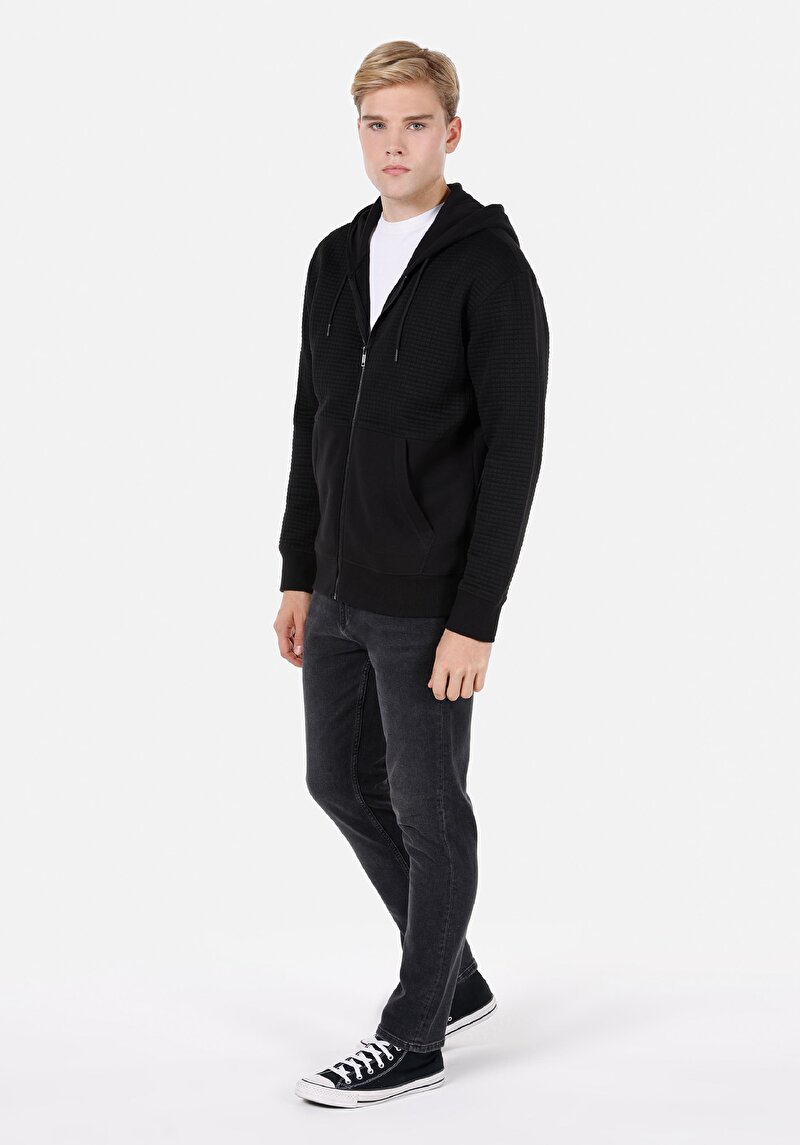 Afișați detalii pentru Hanorac / Bluza De Barbati Negru Comfort Fit  Cl1071909