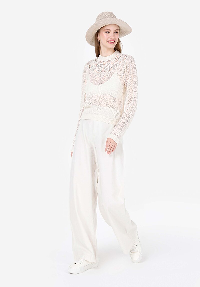 Afișați detalii pentru Tricou Cu Maneca Lunga De Dama Alb Slim Fit  Cl1067313