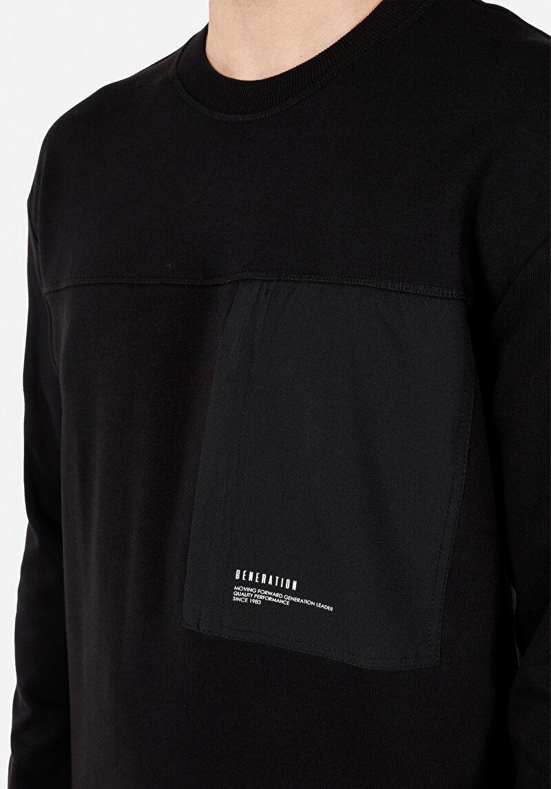 Afișați detalii pentru Hanorac Negru Pentru Bărbați Comfort Fit