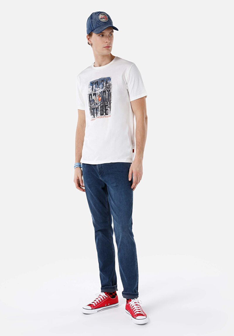 Imagine a Blugi Din Denim Pentru Bărbați Cu Potrivire Dreaptă